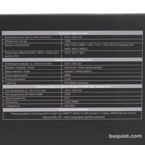 Система жидкостного охлаждения для процессора Be Quiet! SILENT LOOP 2 240 mm BW010