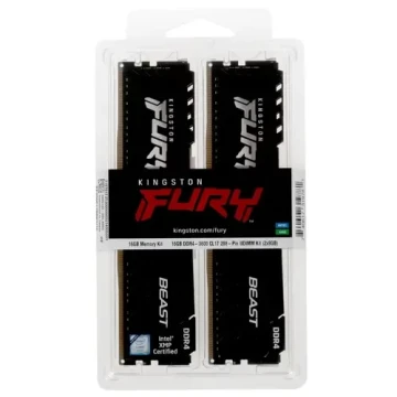 Оперативная память 16 Gb 3600 MHz Kingston FURY Beast Black (KF436C17BBK2/16)