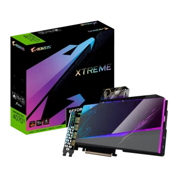 Видеокарта Gigabyte (GV-N407TAORUSX WB-12GD) GeForce RTX 4070 Ti 12GB AORUS XTREME WATERFORCE WB