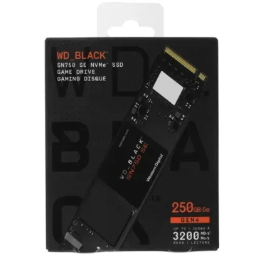 Твердотельный накопитель Western Digital 250 Gb SN750 Black WDS250G1B0E
