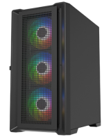 Компьютерный корпус Powercase ALISIO Micro X4B V2 TG ARGB Black (CAMCXB-A4)