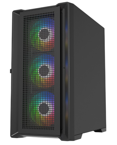 Компьютерный корпус Powercase ALISIO Micro X4B V2 TG ARGB Black (CAMCXB-A4)
