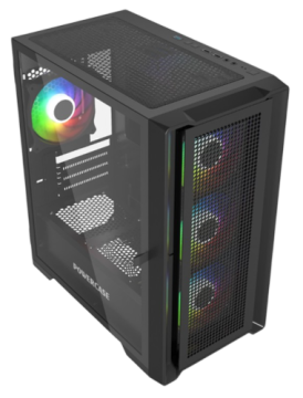 Компьютерный корпус Powercase ALISIO Micro X4B V2 TG ARGB Black (CAMCXB-A4)