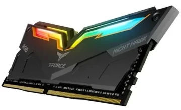 Оперативная память 16 Gb 3200 MHz Team Group T-FORCE NIGHT HAWK RGB Black (TF14D416G3200HC16CDC01)