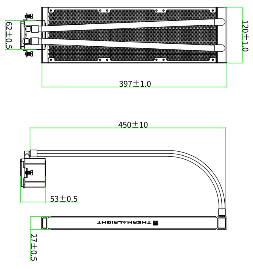 Система жидкостного охлаждения для процессора Thermalright Frozen Edge 360 Black (TRFE360B)