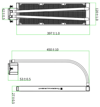 Система жидкостного охлаждения для процессора Thermalright Frozen Edge 360 Black (TRFE360B)