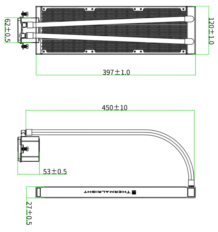 Система жидкостного охлаждения для процессора Thermalright Frozen Edge 360 Black (TRFE360B)