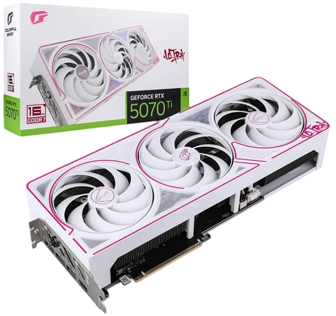 Видеокарта Colorful (RTX 5070 Ti Ultra W OC 16GB-V) GeForce RTX 5070 Ti 16GB ULTRA W 16GB-V OC
