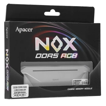 Оперативная память 32 Gb 5200 MHz Apacer NOX RGB White (AH5U32G52C522NWAA-1)