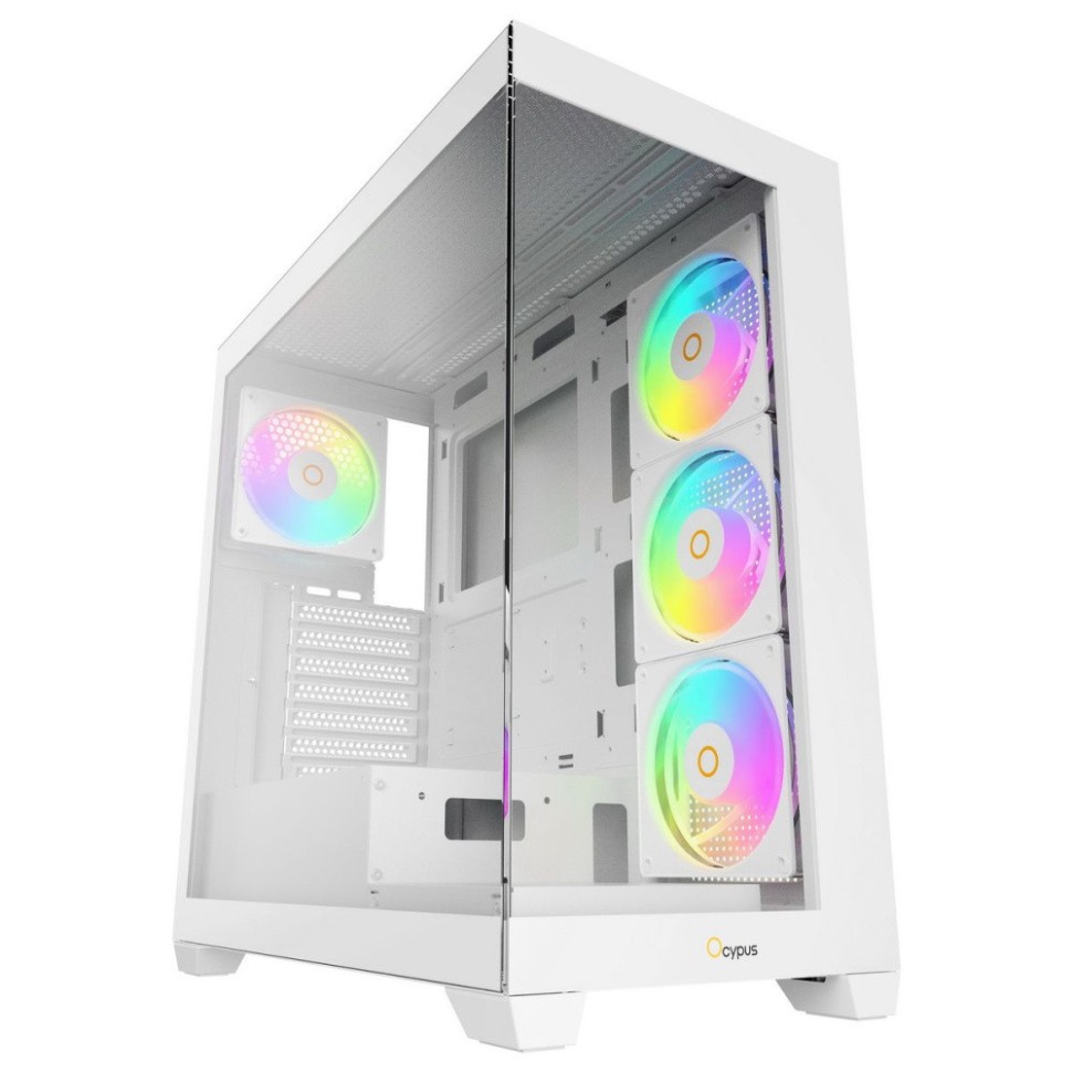 Компьютерный корпус Ocypus Gamma C72 WH TG ARGB White (Gamma-C72-W-HD400XX-GL)