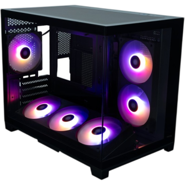 Компьютерный корпус XASTRA QW500M 6ARGB-FC-C6-UC Black (QW500M-1FA36A-1FA24A-1FC1)