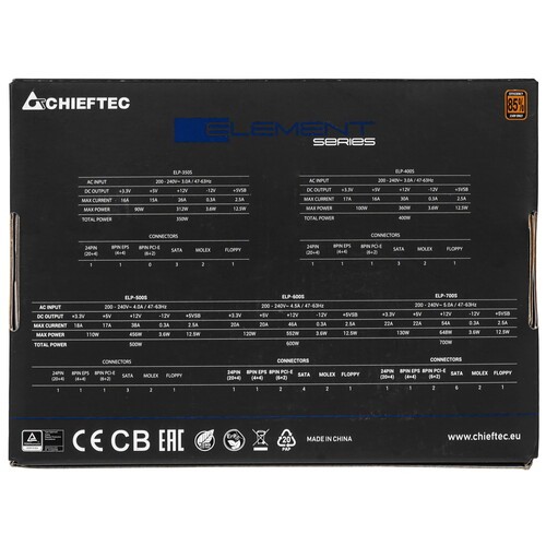 Блок питания Chieftec 500W ELEMENT ELP-500S