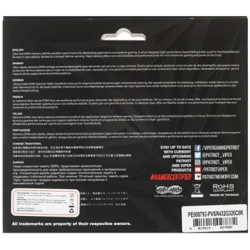 Оперативная память 32 Gb 3200 MHz PATRIOT VIPER STEEL RGB (PVSR432G320C8K)