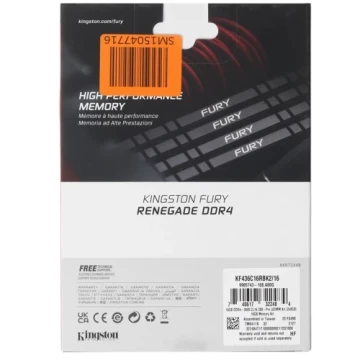 Оперативная память 16 Gb 3600 MHz Kingston FURY RENEGADE Black (KF436C16RBK2/16)