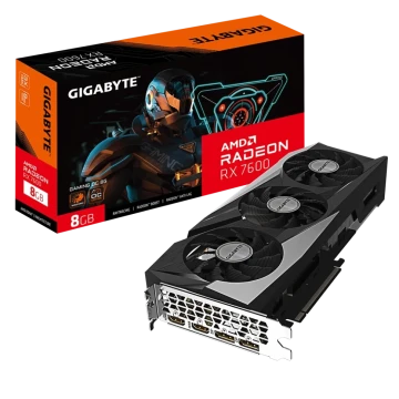 Видеокарта Gigabyte (GV-R76GAMING OC-8GD) Radeon RX 7600 8GB GAMING OC