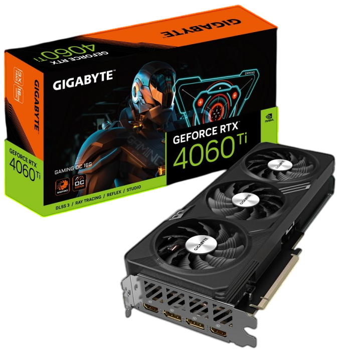 Видеокарта Gigabyte (GV-N406TGAMING OC-16GD) GeForce RTX 4060 Ti 16GB GAMING OC