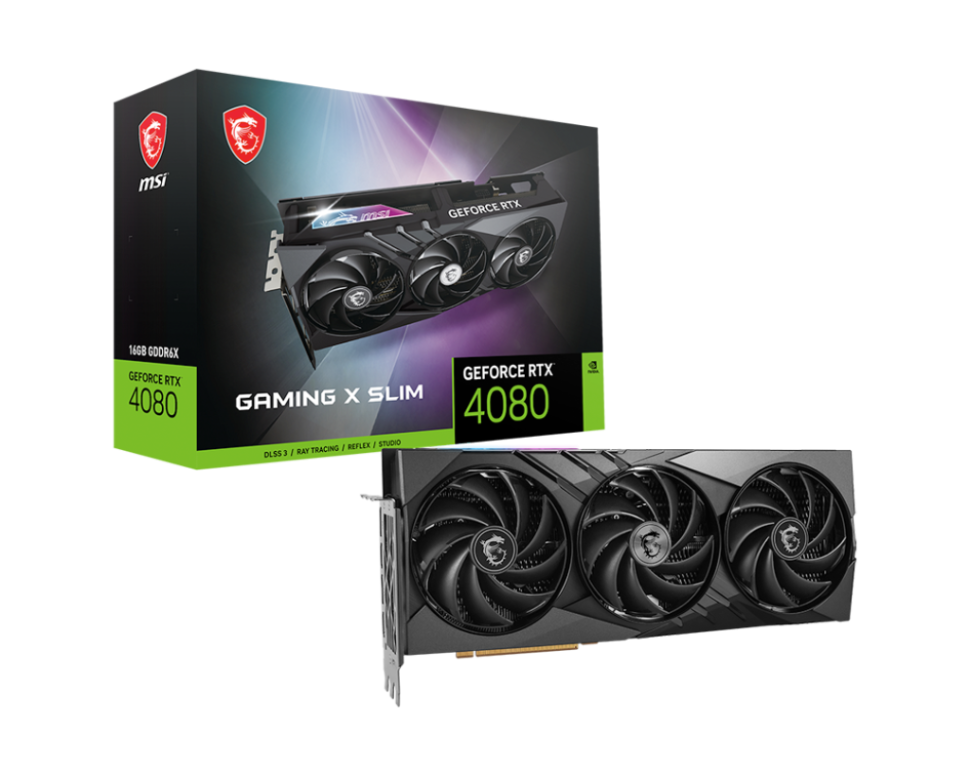 Видеокарта MSI (RTX 4080 16GB GAMING X SLIM) GeForce RTX 4080 16GB GAMING X SLIM