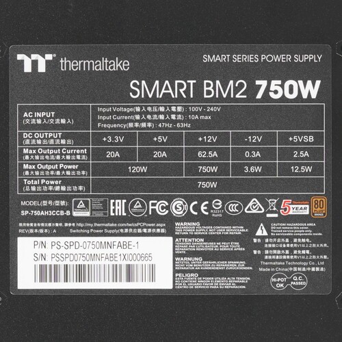 Блок питания Thermaltake 750W Smart BM2 750 PS-SPD-0750MNFABE-1