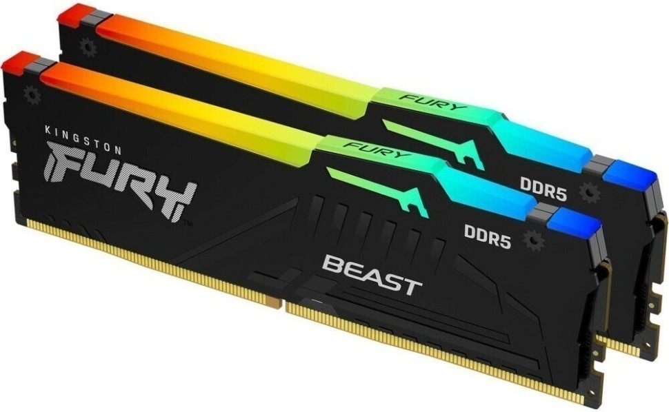 Оперативная память 16 Gb 5200 MHz Kingston FURY Beast RGB Black (KF552C40BBAK2-16)