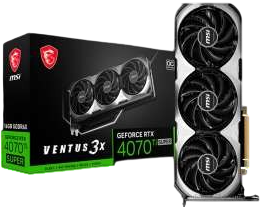 Видеокарта MSI (RTX 4070 SUPER 12G VENTUS 3X OC) GeForce RTX 4070 SUPER 12GB VENTUS 3X OC