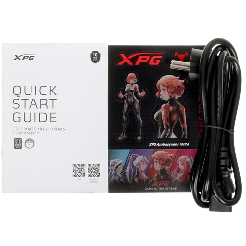 Блок питания ADATA XPG 750W CORE REACTOR II 750 (COREREACTORII750G-BKCEU) (PCIe 5.0 Connector Cable Details)