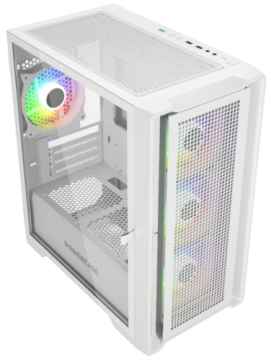 Компьютерный корпус Powercase ALISIO Micro X4W V2 TG ARGB White (CAMCXW-A4)