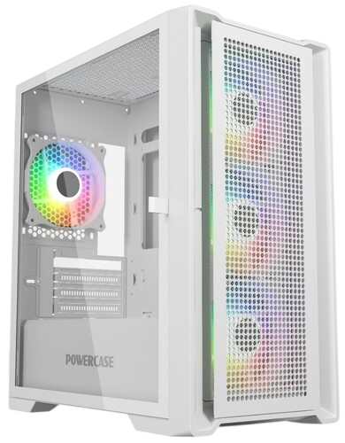 Компьютерный корпус Powercase ALISIO Micro X4W V2 TG ARGB White (CAMCXW-A4)