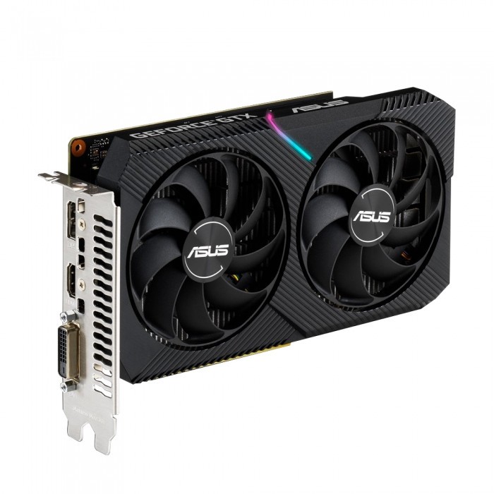 Видеокарта ASUS (DUAL-GTX1650-O4GD6-MINI) GeForce GTX 1650 4GB DUAL OC Mini