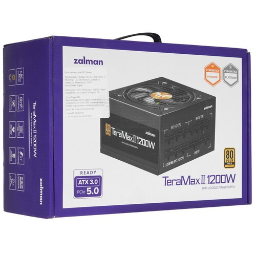 Блок питания Zalman 1200W TeraMax2 ZM1200-TMX2 16 Pin (PCIe 5.0 Connector Cable Details)