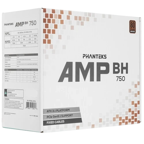 Блок питания PHANTEKS 750W AMP BH White (PH-P750B_WT01) 16 Pin (PCIe 5.0 Connector Cable Details)