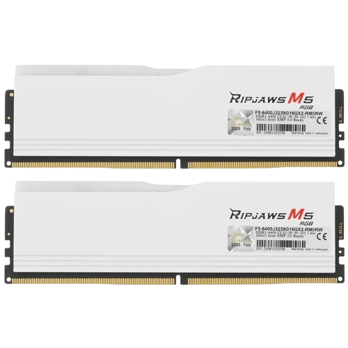 Оперативная память 32 Gb 6400 MHz G.Skill RIPJAWS M5 RGB White (F5-6400J3239G16GX2-RM5RW)