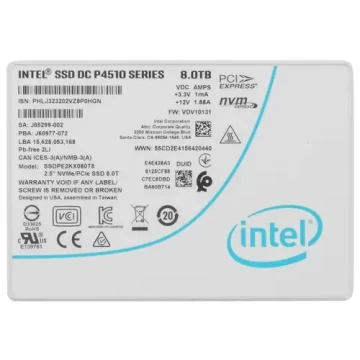 Твердотельный накопитель Intel 8000 Gb DC-P4510 SSDPE2KX080T801