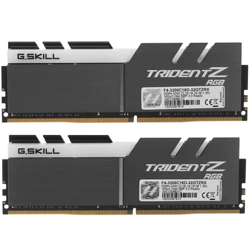 Оперативная память 32 Gb 3200 MHz G.Skill TRIDENT Z RGB (F4-3200C16D-32GTZRX)