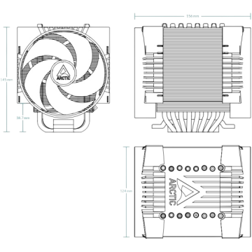 Кулер для процессора Arctic Cooling Freezer 4U-M Rev. 2 (ACFRE00133B)