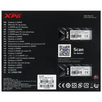 Оперативная память 16 Gb 4133 MHz ADATA (AX4U41338G19J-DT41)
