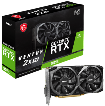 Видеокарта MSI (RTX 3050 VENTUS 2X XS 8G OC) GeForce RTX 3050 8GB VENTUS 2X XS OC