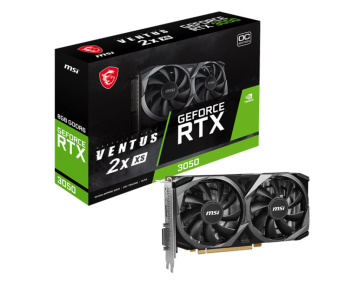 Видеокарта MSI (RTX 3050 VENTUS 2X XS 8G OC) GeForce RTX 3050 8GB VENTUS 2X XS OC