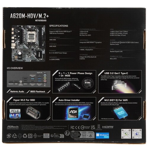 Материнская плата ASRock A620M-HDV/M.2+