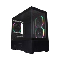 Компьютерный корпус 1STPLAYER CV6 ARGB Black (CV6-BK-2FAR-2FH7R-1FH7)
