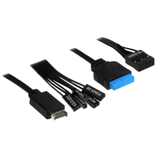 Компьютерный корпус Powercase VISION Black V2 TG Black (CVBAV2-L0)