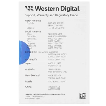 Твердотельный накопитель Western Digital 4000 Gb Blue (WDS400T3B0A)