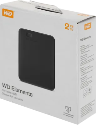 Внешний HDD 2000 Gb Western Digital ELEMENTS Black (WDBU6Y0020BBK-WESN)