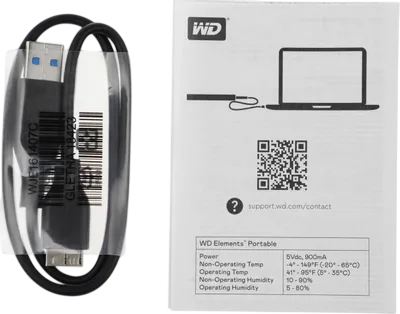 Внешний HDD 2000 Gb Western Digital ELEMENTS Black (WDBU6Y0020BBK-WESN)