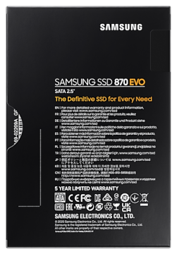 Твердотельный накопитель Samsung 4000 Gb 870 EVO (MZ-77E4T0BW)