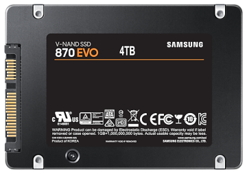 Твердотельный накопитель Samsung 4000 Gb 870 EVO (MZ-77E4T0BW)