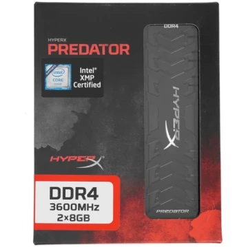Оперативная память 16 Gb 3600 MHz Kingston HYPERX PREDATOR (HX436C17PB4K2/16)