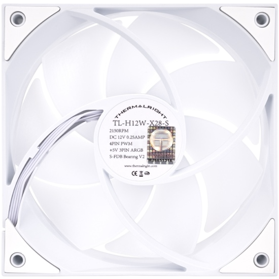 Вентилятор для корпуса Thermalright TL-H12W-X28-S ARGB White (TRTLH12WX28S)