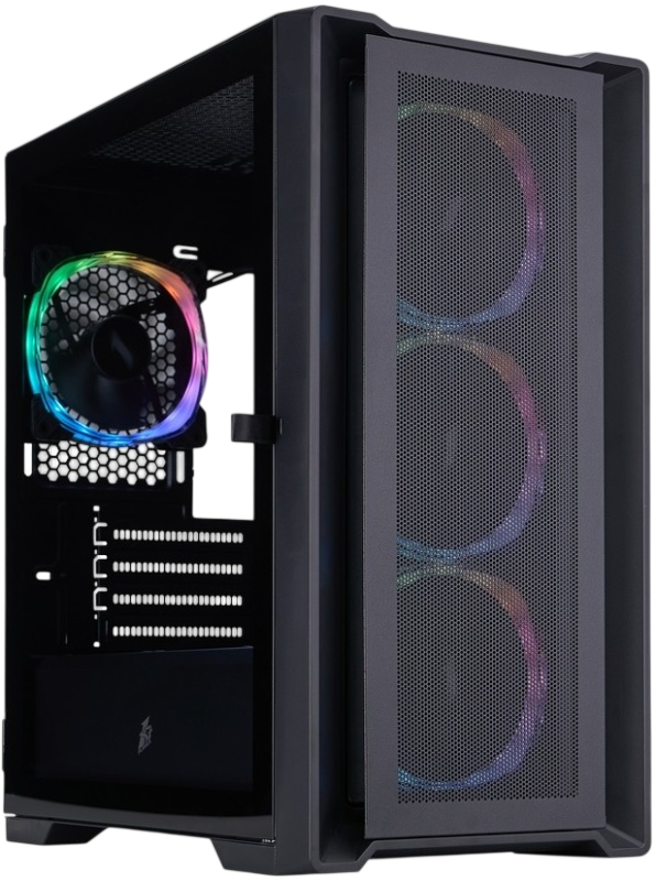 Компьютерный корпус 1STPLAYER TRILOBITE T4 MESH ARGB Black (T4-BK-4FS7)