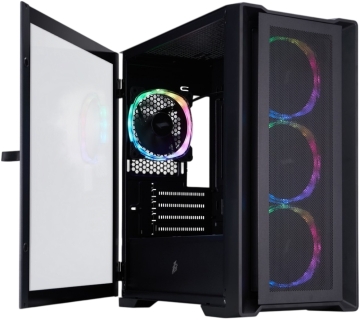 Компьютерный корпус 1STPLAYER TRILOBITE T4 MESH ARGB Black (T4-BK-4FS7)