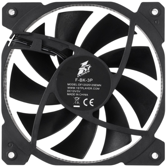 Вентилятор для корпуса 1STPLAYER F Black (F-BK-3P)
